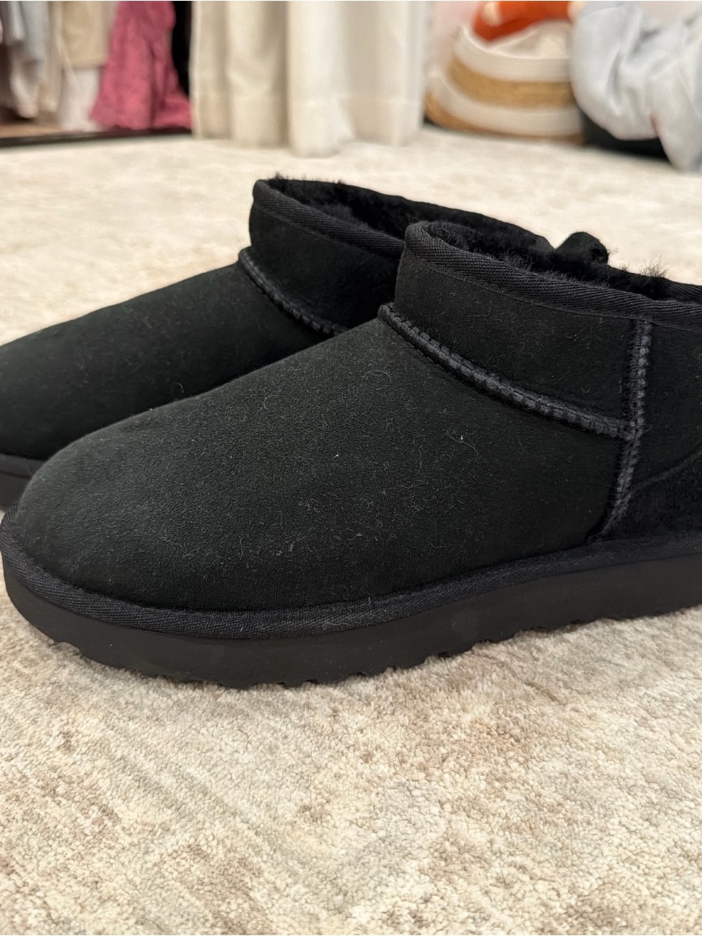Black ultra mini Uggs